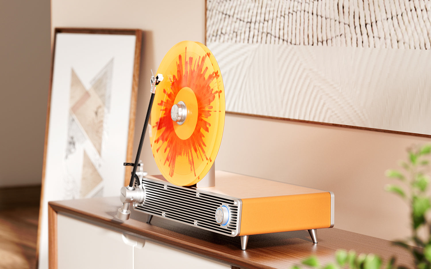 Play-Your-Vinyl-Records-Vertically-Using-CoolGeek-s-VS-01-Turntable CoolGeek